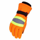 Winter Thermal Work Gloves With Reflective Strip Anti-Slip Anti-Wind Warm G
