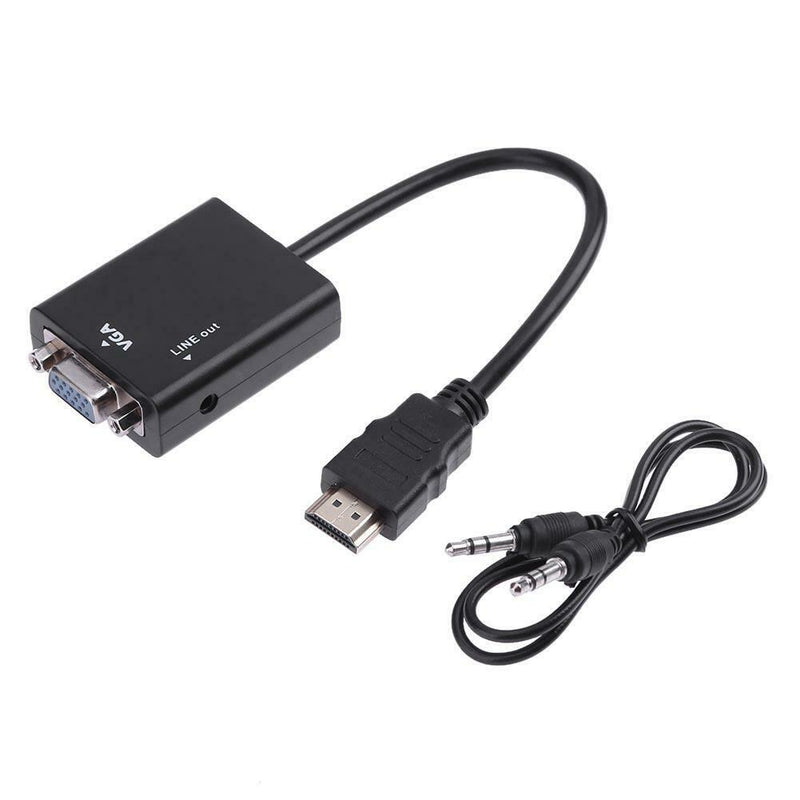 HDMI Male to VGA Male 1080P HDTV Video Converter Adapter with Audio Cable A