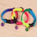 Fancy Rainbow Collar With Small Bell for Pet Dog Puppy Cat Adjustable_Collar