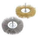 2Pcs Wire Flat Brush, Coarse Crimped with 1/4-Inch Shank Excellent for