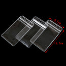 10Pcs Vertical Transparent Vinyl Plastic Clear ID Card Badge Holder  Z