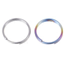 2Pcs 14mm Titanium alloy key ring TC4 flashlight clip keychain circle BX