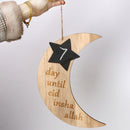 1pc Letter Moon Star Pattern Wooden Ramadan EID Mubarak Festival Hanging Pendant