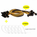 8PCS-6 PIN PCIe Express to PCIe 8 (6+2) PIN(25 Inch) New18AWG 6pin to 8pin  I8E1