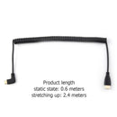 High Speed HDMI to Mini HDMI Cable Extensible Spring Left Curl HDMI Wire