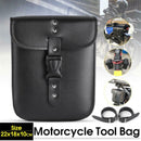 Black PU Leather Motorcycle Bag Sissybar Saddle Storage Tool Box Pouch Sid HFV