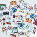 45 Pcs/Box Travel Stickers Diary Decoration Paper DIY Person' Scrapbookin T G2X8