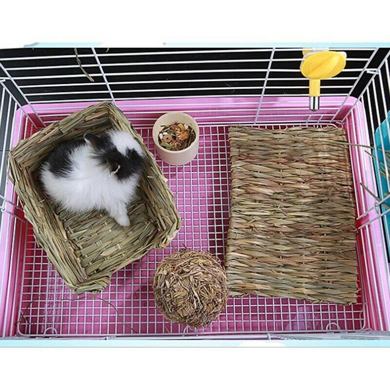 Rabbit Mat,Grass Mats For Rabbits,Safe & Edible Rabbit Mats For Cages,Bunny A4V5