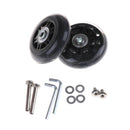 2x Luggage Suitcase Replacement Wheels Axles Repair Parts 70*24mm High Quali 3C