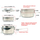 1Pcs Outdoor Camping Stainless Steel Portable Lunch Pot 2-Layer Combination
