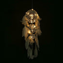 Handmade Feather Dream Catcher Wind Chimes Lighting Pendant Wedding Decor