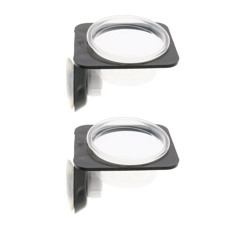 2x Reptile Feeding Dish Food Water Bowl Feeder Bowl Tray Suction Cup