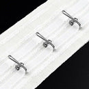 200 Pack Metal Curtain Drapery Hooks Header Tape Hooks for Curtains, Drapes G3U8