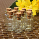 10pcs Mini Small  Clear Cork Stopper Glass Bottles Vials Jars Wholesale 55K lj