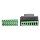 RJ45 Female to 8 Pin Screw Terminal Converter Ethernet Cable Extender Adapter