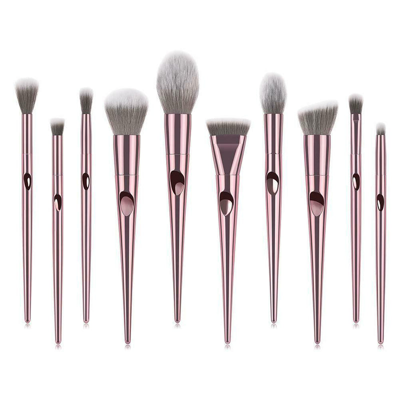 10pcs Eyeshadow Foundation Powder Blusher Makeup Brushes Set Cosmetic Tool A