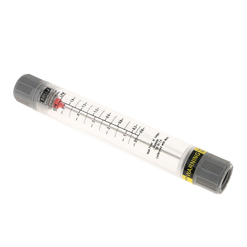 0.05-0.5GPM Plexiglass Pipe Water Liquid Flow Meter Tool Flowmeter Instrument