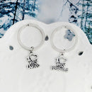 Wife 2 Pcs/set I Love My Husband Couples Keyring Fashion Couple Gifts Keychain