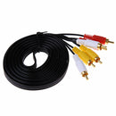 3 RCA Composite Male to Male Audio Video AV Cable for DVD TV