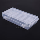 Plastic 9 Compartments Fishing Lure Bait Hook Tackle Storage Box Case Container