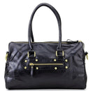 Black hand hold PU leather rock scratch with a small bear Handbag for women R4N9