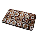 Carpet Geometric Print Coral Fleece Doormat Non-slip Floor Mat Hallway kitc S6E6