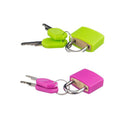 2 Pack Padlock With Two Keys Travel Luggage Security Lock Rose Red+Green