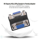90 Degree VGA 15Pin Female to Female Adapter Connector Coupler Converter
