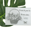 Flower Basket Scrapbook Diy Photo Album Card Transparent Silicone Rubber Stam ME