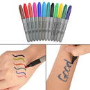 1Set 12Pcs Tattoo Skin Marker Tips Pen Medical Surgical Scribe Pen IAI