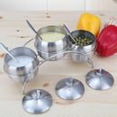 3pcs Food Storage Condiment Pots Canister for Sugar Bowl Serving Tea Coffee