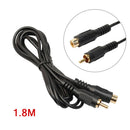 1RCA Male to 1RCA Female M/F Audio Composite Extension Cable