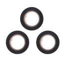 3 Pcs / Set High Quality 15m Electrician Insulating Tape Adhesive Tape Black