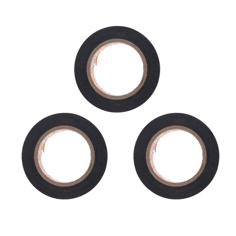 3 Pcs / Set High Quality 15m Electrician Insulating Tape Adhesive Tape Black