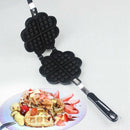 Diy Heart-Shaped Non-Stick Metal Waffle Machine Mold Kitchen Cake Baking Tr G4C9