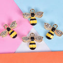 10Pcs/Set Enamel Crystal Honeybee Charms Pendant Jewelry DIY Making Craft G â„–[