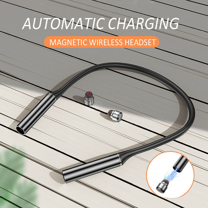 Neckband Wireless Bluetooth 5.1 Headset Magnetic Earphones Waterproof Earbuds