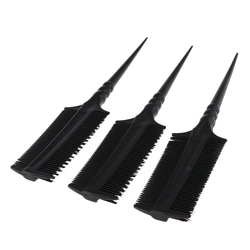 3pcs 3-ways color brush professional salon hair tint tool coloring dye comb