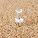 40Pcs Transparent Push Pins Thumbtacks Steel Point Bulletin Board Office Sc