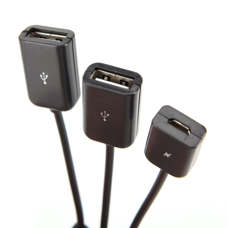Multifunctional OTG Data Line Tablet Phone Micro usb Hub Splitter OTG Adapt MO