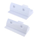 4x ABS Plastic Solar Panel Short Side Mounting Brackets Kit White+Black