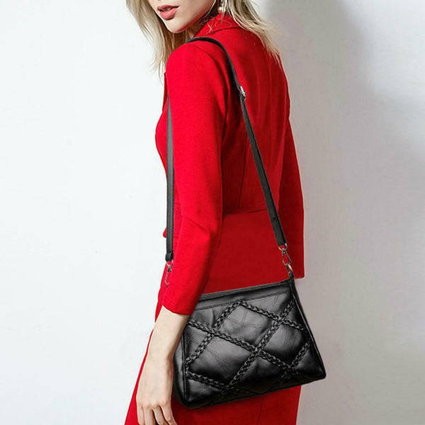 Fashion Women Messenger Bag Shoulder Bag PU Leather Crossbody Handbag Totes
