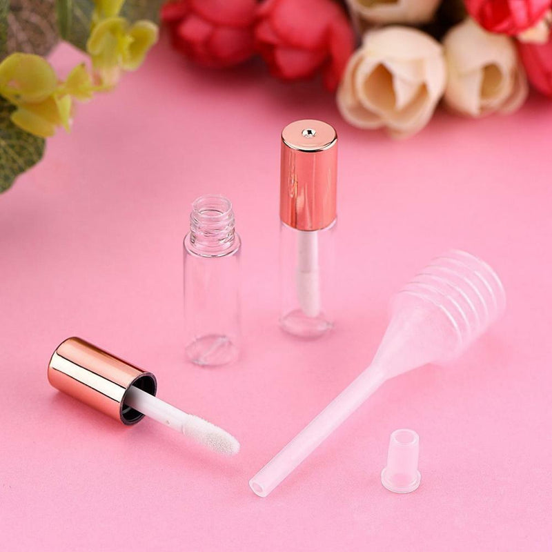 Pangda 25 Pack 1.2 mL Empty Lip Gloss  Clear Mini Tubes Containers