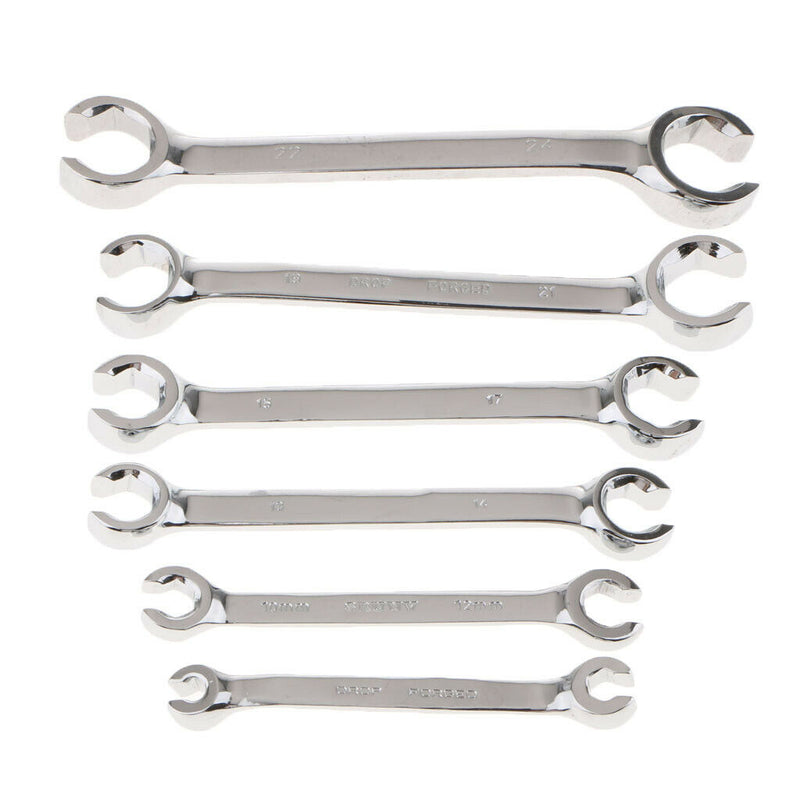 6 Pcs/set Metric Drive Double Open End Spanner Wrench Flare Nut Wrench Kits