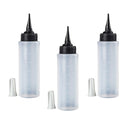 3Pcs 150ml Plastic Salon Applicator Measuring Bottle Nozzle Tip for Hairdressing