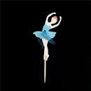 24pc ballerina fairy cupcake topper dancing girl cake insert card party decor JR