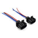 2x H13 9008 Headlight Fog Lamp Bulb Wiring Adapters Male Sockets Connectors