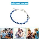 Colorful Weave Bracelet Ethnic Knit Rope Bangles Jewelry Gift (Dark Blue) A