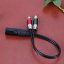 3pin XLR Male to 2 RCA Male Cable Audio Adapter Cable Metal Connector