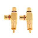 2x RCA Plug Male to 2 RCA Socket Female Connector Adaptor